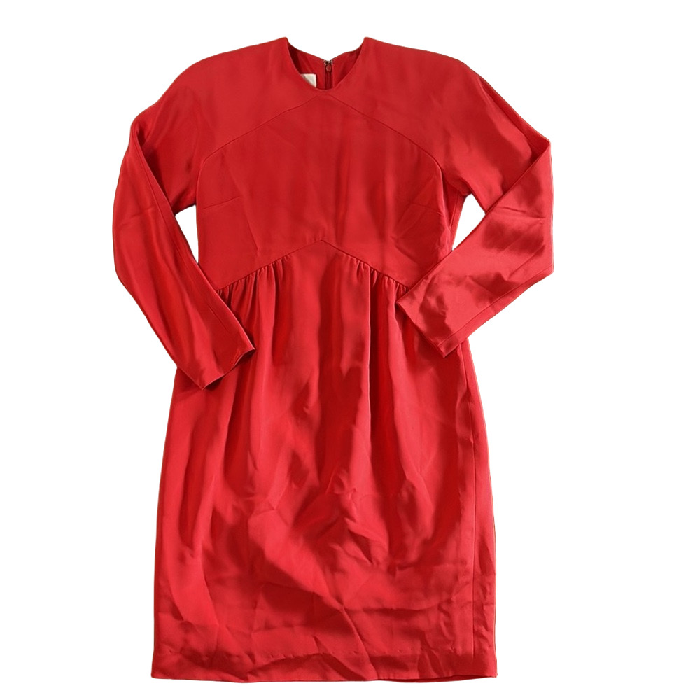 Alexandra Lind Red Dress Size 6 100% Silk